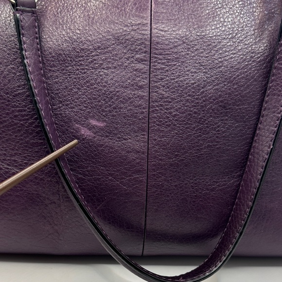Coach Deep Purple Leather Tote - Picture 8 of 16